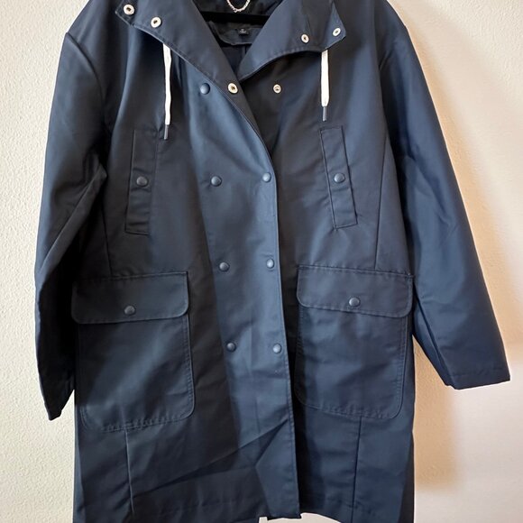J. Crew Navy Blue Hooded Jacket - Picture 2 of 4